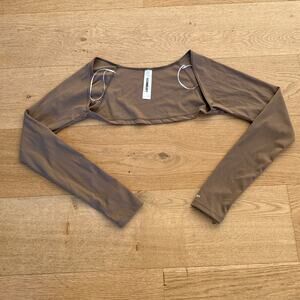 Second Left - Nandex Long Sleeve Shrug in Brown